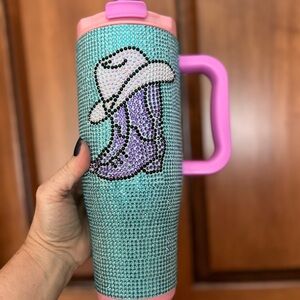 Simply Southern Rhinestone Cowboy Boot Tumbler 40 oz